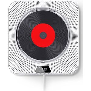 Wandmontage Cd-speler Bluetooth Speaker Met Afstandsbediening Fm Radio Tf Kaart U Disk Muziekspeler Timing Functie Led display