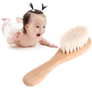 Houten Handvat Borstel Baby Haarborstel Pasgeboren Haar Borstel Zuigeling Kam Head Massager