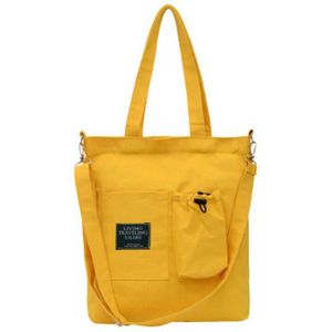 Vrouwen Canvas Tas Rits Schoudertas Vrouwelijke Herbruikbare Grote Capaciteit Shopper Tote Dames Eco Doek Boodschappentassen