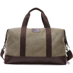 Scione Classic Travel Bagage Tassen Eenvoudige Canvas Leather Duffle Schouder Koffer Mannen Casual Weekend Carry Handtas