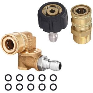 1 Set Snel Aansluiten Pivoting Koppeling 180 Graden & 1 Set Hogedrukreiniger Adapter Set