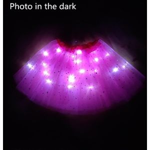 Licht LED Meisje Kids Kleding Ster Tutu Rok Princess Party Tutu Tulle Pettiskirt Kind Ballet Dans Halloween wit