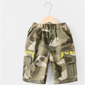 Zomer Jongens Camouflage Shorts Katoenen Broek Kids Kinderen Losse Sport Strand Korte Joggingbroek WZFS202