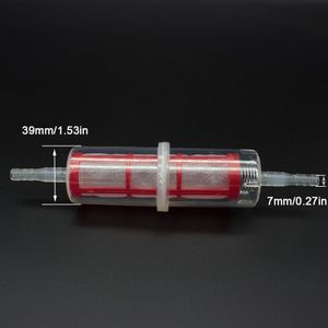 ROOD Universele Brandstoffilter 7mm Benzine Gas Olie Brandstof Benzine Filters Clear Voor 50CC-250CC Scooter Motorfiets Dirt Bike ATV go Kart