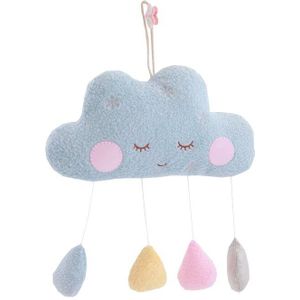 Glimlach Maan Cloud Regen Druppels Gevulde Kussens Baby Bed Opknoping Decor Baby Kinderen Tent Decor Handgemaakte Zachte Kussens voor Verjaardag