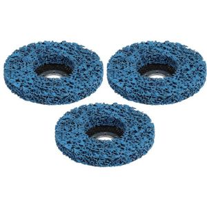 3 Stuks 115Mm 4.5Inch Poly Strip Wiel Discs Verf Roest Remover Schurende Haakse Slijper