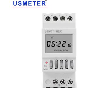 220V 16A 1 Tweede Interval Grote LCD Display Programmeerbare Tijdschakelaar Digitale Tijdrelais Elektronische Timer Klok 16 OFF 16 OP