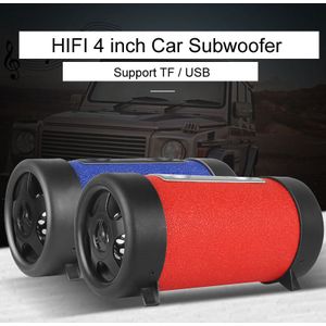 4 inch Auto Subwoofer Audio HiFi Auto Motorfiets Auto Truck Sub Bass woofer Ronde Audio Dozen voor Telefoon TF USB Ondersteuning