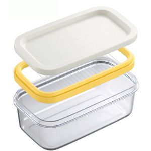 Multifunctionele Plastic Botervloot Met Slicer Voor Snijden Bpa Gratis Boter Doos 2 In 1 Clear Butter Container