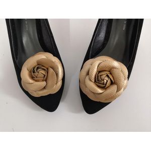 1 Paar Pu Camellia Schoenen Clip Verwijderbare Schoenen Charm Schoenen Decoratie Embelishment Bruids Schoenen Clip # SH2020017