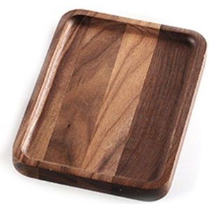 Hout Dienblad, Decoratieve Platter, Bruin Walnoot Voedsel Lade voor Ontbijt en Salontafel