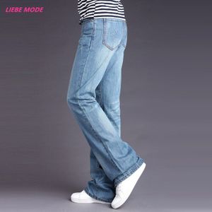 Mens Falred Jeans Broek Homme Regular Fit Bootcut Denim Jeans Mannen Rechte Been Flare Jeans Mujer Plus size