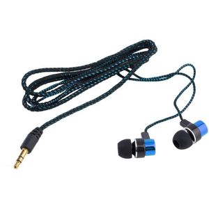 Oortelefoon Gevlochten Bedrading Super Bass In Ear Music Oortelefoon Hifi Stereo Oordopjes Geluidsisolerende Sport Koptelefoon Met Microfoon