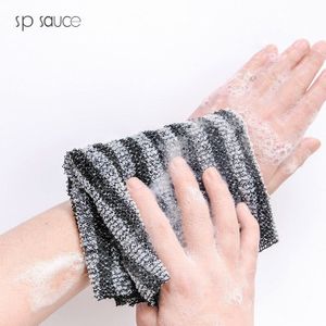 4Pcs Japanse Wrijven Washandje Bad Borstel Nylon Handdoek Voor Terug Handdoeken Exfoliërende Scrub Douche Spons Voor Lichaam Badkamer