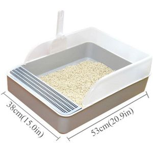 Huisdieren Bingo Semi-Gesloten Kat Bedpans Anti-Splash Hond Training Wc Pp Kattenbakvulling Wc Gato 21Cm zand Doos Within15kg Dierbenodigdheden