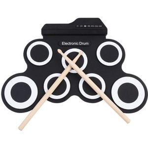 Soach 7 Pads Draagbare Digitale Usb Hand Roll Drum Opvouwbare Siliconen Elektronische Drum Met Drumstokken Elektrische Muscial Instrument