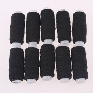 Elastische Draad Industriële Naaimachine Draad Set Zwart Elastische Draad Voor Armbanden Kralen DIY Naaibenodigdheden 10 Roll/Set