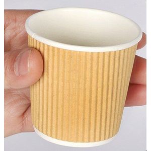 100 Stuks 100 Ml Kleine Wegwerp Koffie Cup 4 Oz Wijn Melk Thee Yoghurt Vruchtensap Drinken Mini Smaak Cup dessert Papier Cups Met Deksel