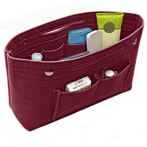 Vrouwen Insert Handtas Draagbare Organizer Purse Voelde Liner Organizer Bag Travel Casual Thuis Opbergzakken