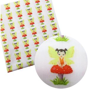 50*145Cm Bee Vlinder Print Polyester Katoen Voor Tissue Kids Home Textiel Voor Naaien Pop Trouwjurk gordijn, 1Yc9123