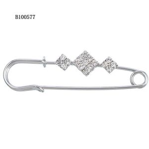 Kralen Crystal Diamond Charms Broche & Pin Eenvoudige Crystal Broche Voor Vrouwen Mannen Sieraden Kristallen Gesp Clips 10 stks/partij