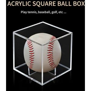 Acryl Baseball Doos Display Golf Tennisbal Transparante Case Voor Uv Souvenir Opbergdoos Bescherming Stofdicht