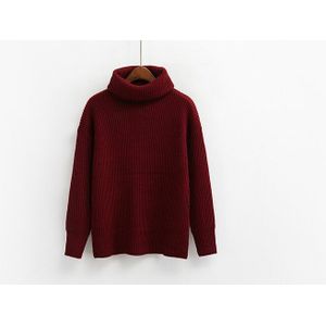 Koreaanse Eenvoudige Basic Gebreide Truien Vrouwen Winter Coltrui Lange Mouwen Truien Trui Vrouwelijke Casual Jumper 8 Kleuren