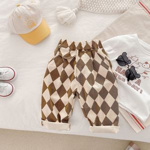 Baby Plaid Casual Broek Jongens Losse Broek Lente Herfst 2022