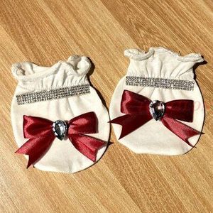 Pasgeboren Baby Jongen en Meisje Hand Handschoenen Wit Strass Wanten Crystal Bow-Knoop Kinderen Baby Katoen Dunne Handschoenen Kleding