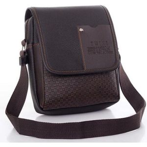 Vintage Man Schoudertas Crossbody Tassen Voor Mannen Messenger Bag Man Lederen Pu Plaid Kleine Mannelijke Handtassen Zwart L4-3333