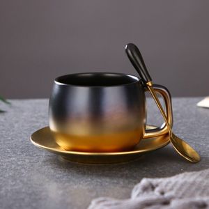 Japanse Koffie Cup Set Keramische Traditionele Fijne Bone China Diner Set Thee Kopjes Zwart Creatieve Xicara Keuken Benodigdheden EB50BD