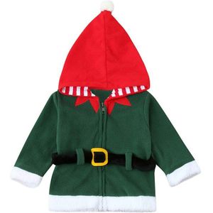 Baby kleding Baby Baby Jongens Meisjes Kerst XMAS Fleece Hooded Tops Jas Trui Outfits #4S06