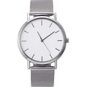 Mode Mesh Riem Mannen En Vrouwen Quartz Horloge Non-Logo High-End Trend Casual Quartz horloge