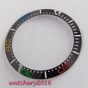 Luxe 38mm parnis Ronde zwarte keramische Horloge Bezel Analoge insert horloge fit automatisch uurwerk Heren Horloge Bezel
