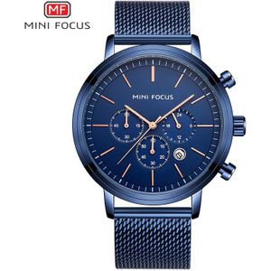 Heren Horloges met Roestvrij Staal Blauwe Top Luxe Sport Chronograaf Quartz Horloge Mannen Relogio Masculino waches