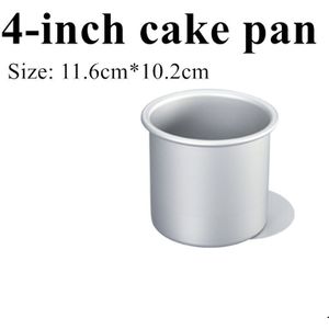 1 Stuk Ronde Cake Pan Met Verwijderbare Bodem, geanodiseerd Aluminium 10Cm Diepe Ronde Cheesecake Pan Chiffon Cakevorm Bakvorm