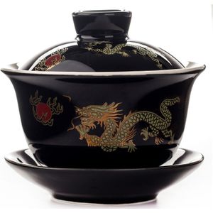 Chinese Terrine Cup Keramische Theepot Waterkoker Dragon/Pioen Chinese Stijl Kung Fu Thee Sets Best Wedding Voor vrienden D007