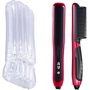 Pro Lcd Elektrische Baard Stijltang Ionische Kam Snelle Verwarming Stijltang Anti Statische Keramische Rechttrekken Borstel Kam