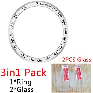 3in1 Anti Scratch Protection Ring Voor Honor Horloge Magic2 46Mm Ring Saffier Dial Bezel Styling Case Metal Magic 2 glas Screen