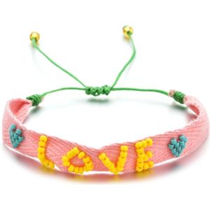 Zmzy Leuke Armbanden Voor Meisjes Sieraden Miyuki Armband Sieraden Handgemaakte Regenboog Brief Liefde Sieraden Pulsera
