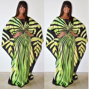 Afrikaanse Jurk Voor Vrouwen Mode Zebra Streep Print Jurk Plus Size Gratis Size Maxi Jurk Lange Gewaad Africaine Vetsido