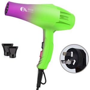 Kapsalon Professionele Krachtige Föhn Kapper 2400W Twee Air Verzamelen Nozzles 6 Versnellingen Aanpassing Föhn Zwart