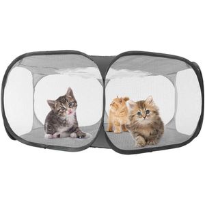 Huisdier Kinderbox, Opvouwbare Hek Tent Met Rits Cover Voor Kleine Dier Hamster Chinchilla Cavia Varkens Kooi Transparant