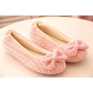 Mooie Fancy Ballet Flats Slippers Meisjes Knit Doek Slippers Schoenen Thuis Indoor Vloer Dame Slipper