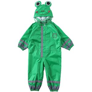 3-9 jaar Oud Modieuze Waterdicht Jumpsuit Hooded Cartoon Kids Een Stuk Regenjas Kinderen Regenkleding Pak