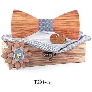 Classic Mens Houten Strikje Mode Effen Kleur Cravate Zilver Grijs Rood Groen Bowtie Broche Manchetknopen Plaid Ties Set