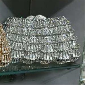 Vrouwen Clutch Tassen Banket Tas Boutique Bruiloft Diamanten Mode Crossbody Tas Metalen Mini Schouder Chain Purse Handtassen