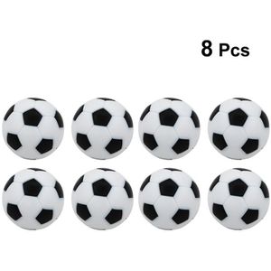 8Pcs Tafel Voetbal Ballen Vervanging Football Game Foosballs Mini Hars Tafelblad Voetbal Zwart En Witte Ballen