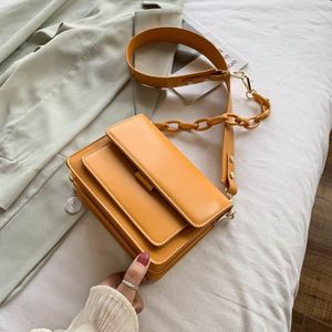 Ketting Mini Pu Lederen Flap Tassen Voor Vrouwen Zomer Dame Schouder Handtas Vrouwelijke Mode Cross Body Bag