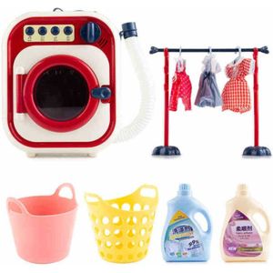 Kinderen Wasmachine Speelgoed Set Elektrische Mini Drum Kan Draaien Kinetische Energie Met Water Meisje Speelhuis 3 jaar Oud